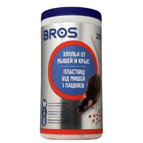 Брос от крыс и мышей 250 г, банка (хлопья) 3930 фото