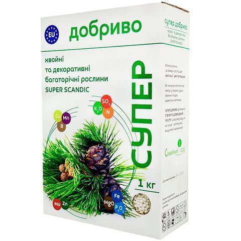 Супер Удобрение для хвойных и декоративных SUPER SCANDIC 1 кг 4979 фото